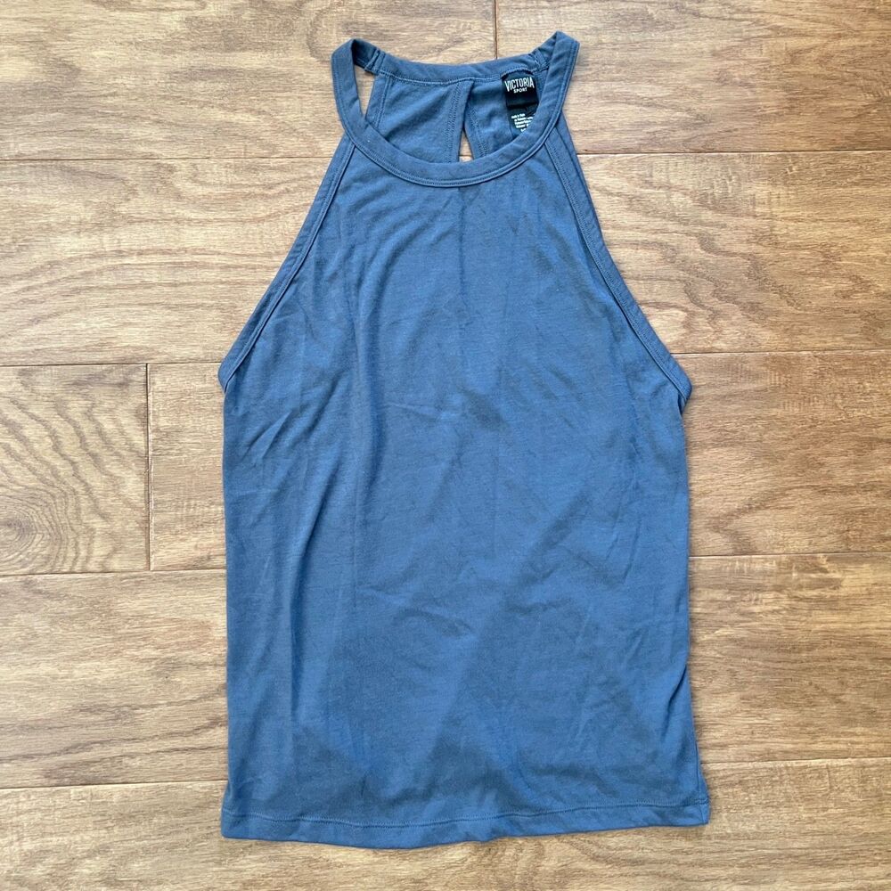 Victoria Sport Victoria's Secret Tank Top Size S Dark Gray Keyhole Back